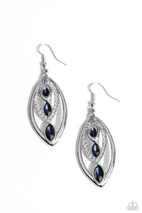 Extra Exuberant Blue Earrings and Stiletto Sparkle Ring Set