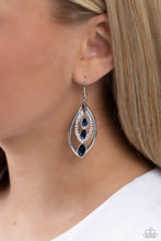 Load image into Gallery viewer, Extra Exuberant Blue Earrings and Stiletto Sparkle Ring Set
